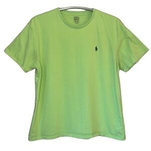 POLO RALPH LAUREN | Men’s Florescent Yellow Embroidered Polo Player Shirt Size L